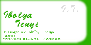ibolya tenyi business card